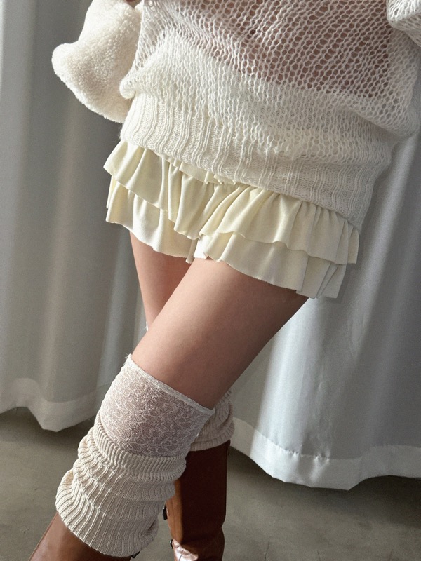 MACARON CAN CAN MINI SKIRT (IVORY, PINK, BLACK 3COLORS!)