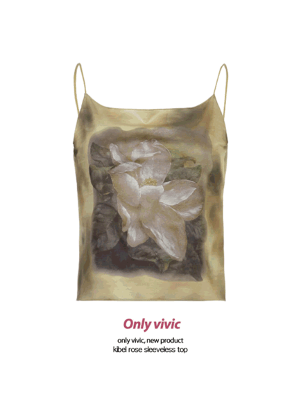 ♥︎ONLY VIVIC 353♥︎GOLDY ROSE SLEEVELESS CROP TOP