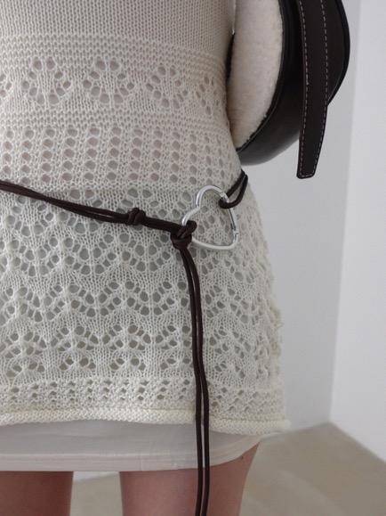 HEART RING LEATHER BELT (BROWN, BLACK 2COLORS!)