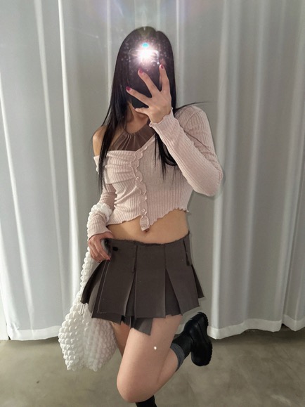 BUNNY LAYERED TOP (BEIGE, GRAY, BLACK 3COLORS!)